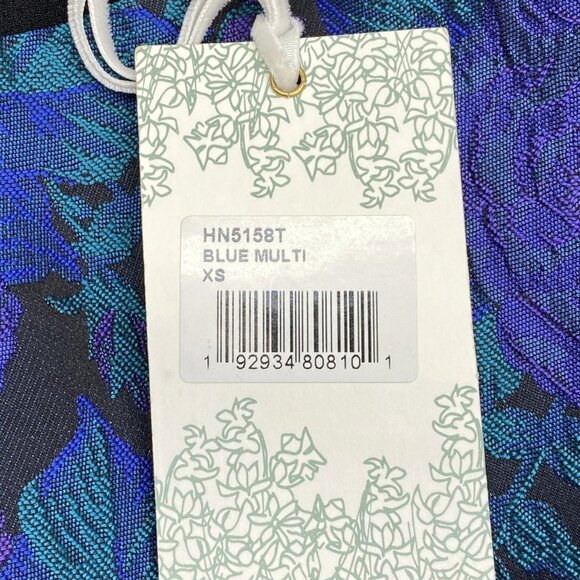 Hyacinth House Women’s Jacquard Floral Sleeveless Blouse - Picture 4 of 11